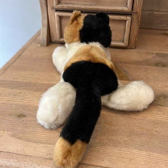Tesco Plush Calico Kitten Cat Whiskers 12” Stuffed Animal Vintage - Picture 4 of 9